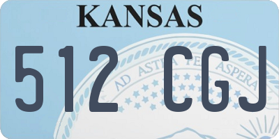 KS license plate 512CGJ