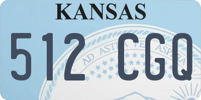 KS license plate 512CGQ