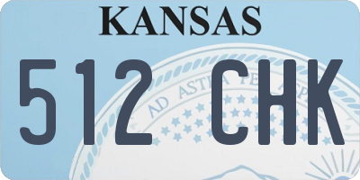 KS license plate 512CHK