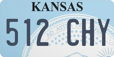 KS license plate 512CHY
