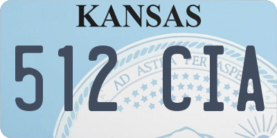 KS license plate 512CIA