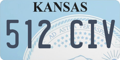 KS license plate 512CIV