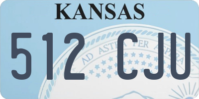 KS license plate 512CJU