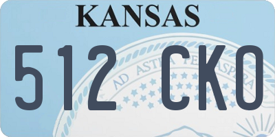 KS license plate 512CKO