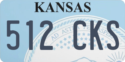KS license plate 512CKS