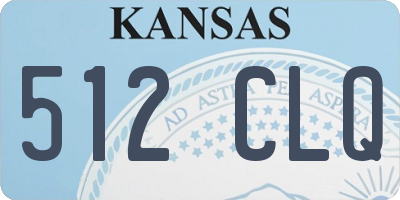 KS license plate 512CLQ