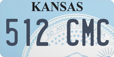 KS license plate 512CMC