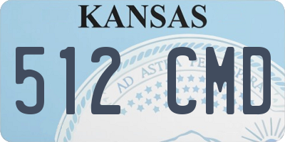 KS license plate 512CMD