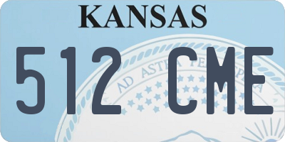 KS license plate 512CME