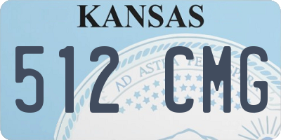 KS license plate 512CMG
