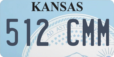 KS license plate 512CMM