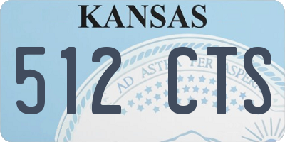 KS license plate 512CTS