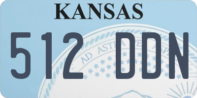 KS license plate 512DDN