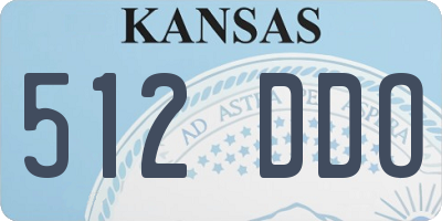 KS license plate 512DDO