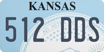 KS license plate 512DDS