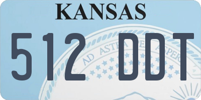 KS license plate 512DDT