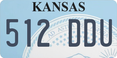 KS license plate 512DDU