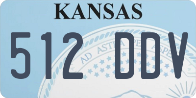 KS license plate 512DDV