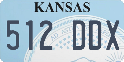 KS license plate 512DDX