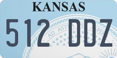 KS license plate 512DDZ