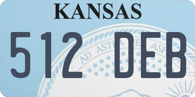 KS license plate 512DEB