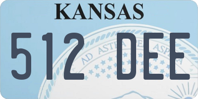 KS license plate 512DEE