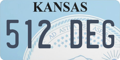KS license plate 512DEG