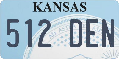 KS license plate 512DEN