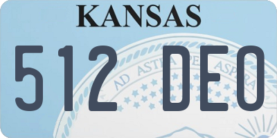 KS license plate 512DEO