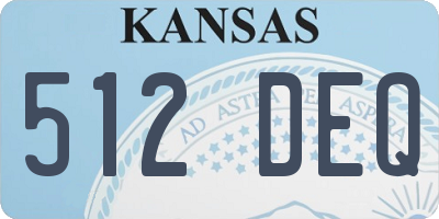 KS license plate 512DEQ