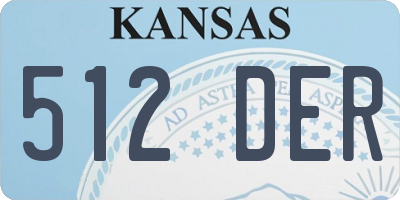 KS license plate 512DER