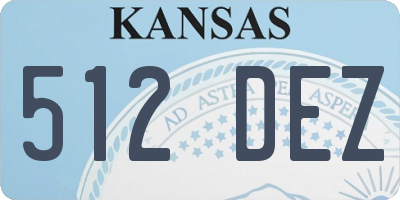 KS license plate 512DEZ