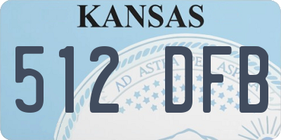 KS license plate 512DFB
