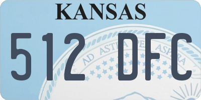 KS license plate 512DFC