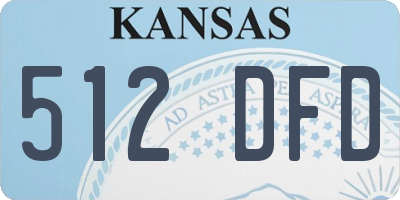 KS license plate 512DFD