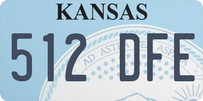 KS license plate 512DFE