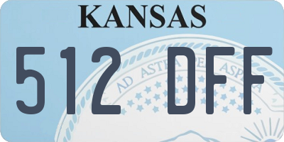 KS license plate 512DFF
