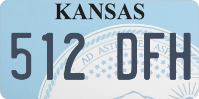 KS license plate 512DFH