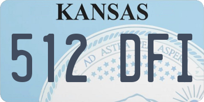 KS license plate 512DFI