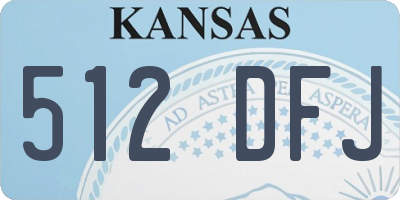 KS license plate 512DFJ