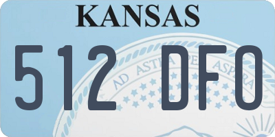 KS license plate 512DFO