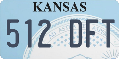 KS license plate 512DFT
