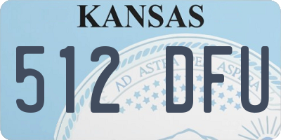 KS license plate 512DFU