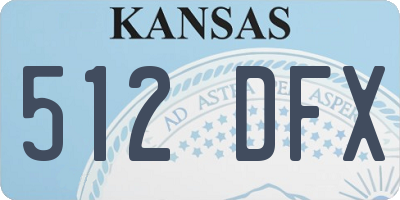 KS license plate 512DFX