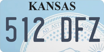 KS license plate 512DFZ