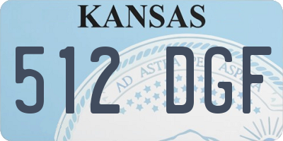 KS license plate 512DGF