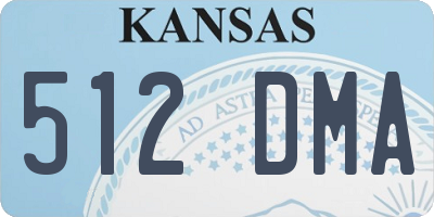 KS license plate 512DMA