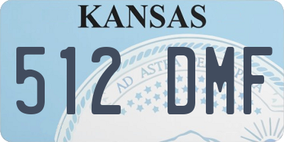 KS license plate 512DMF