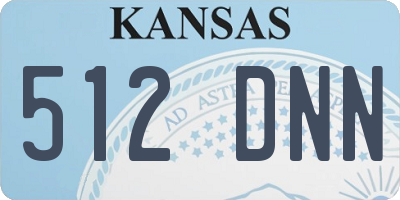 KS license plate 512DNN