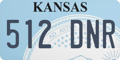 KS license plate 512DNR